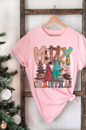 AZTEC MERRY CHRISTMAS GRAPHIC TEE