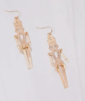 Klaus nutcracker earring in matte gold