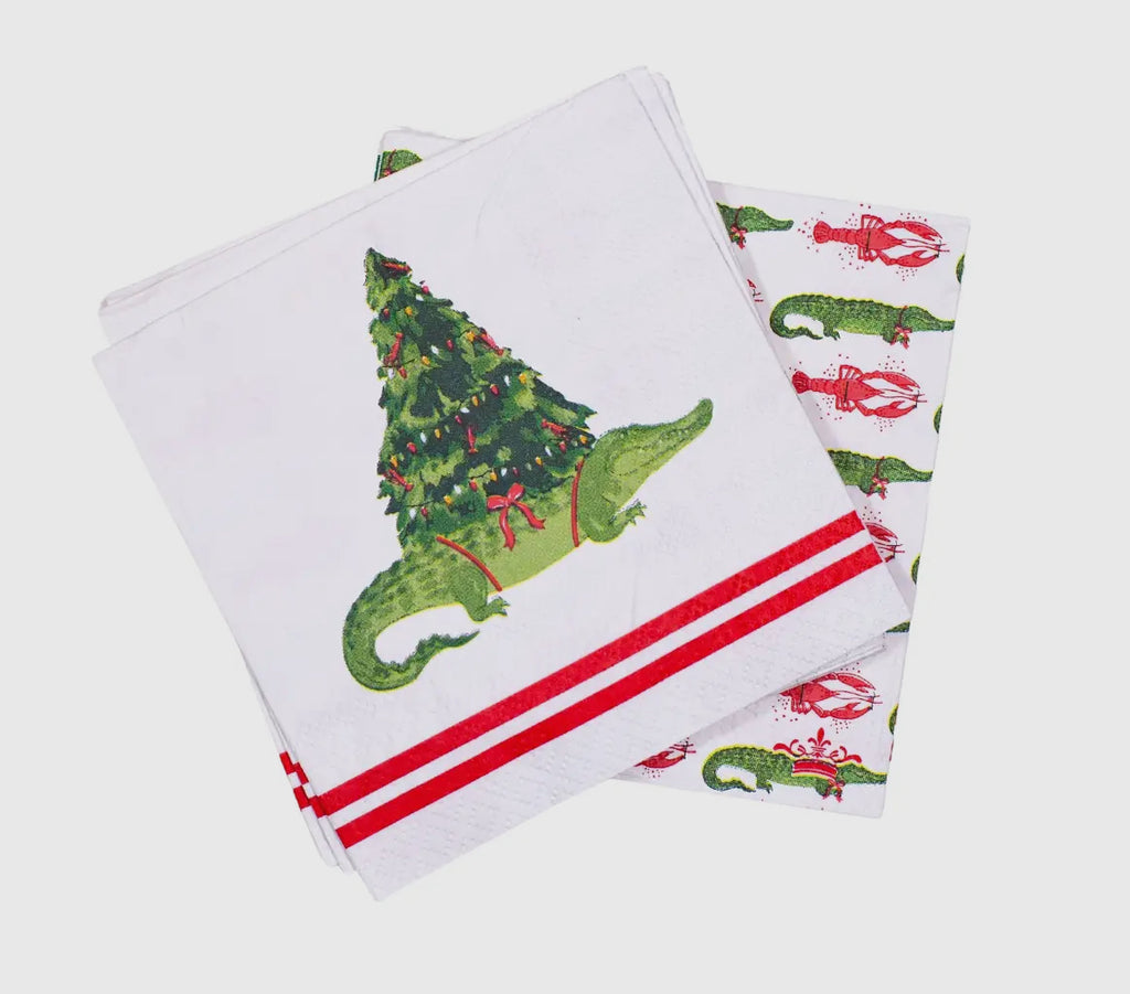 Gator tree cocktail napkins