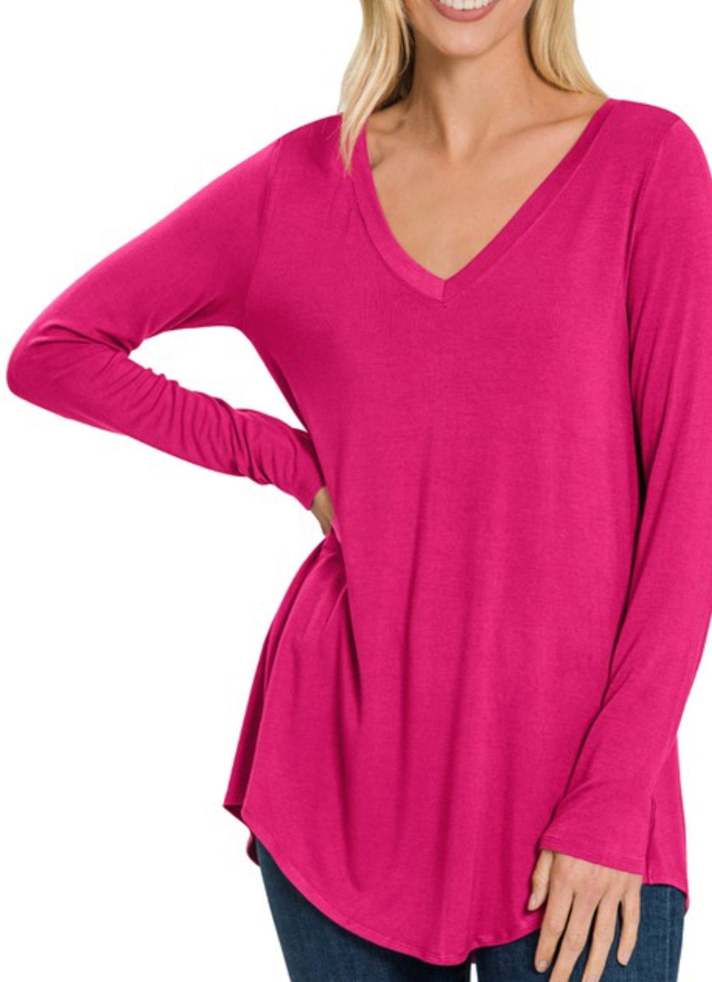 Vneck long sleeve tshirt