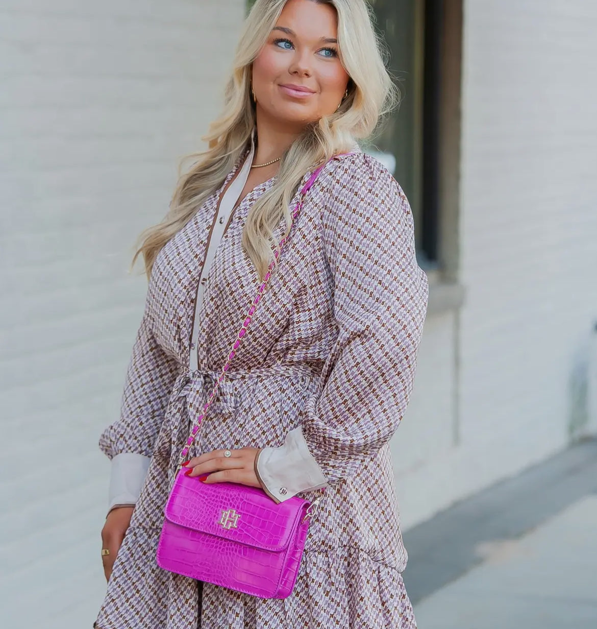 Hot pink Evelyn crossbody