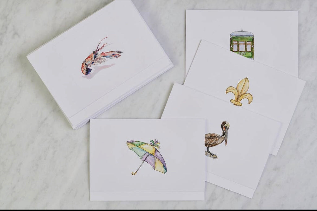 Louisiana themed note cards- Life well carried