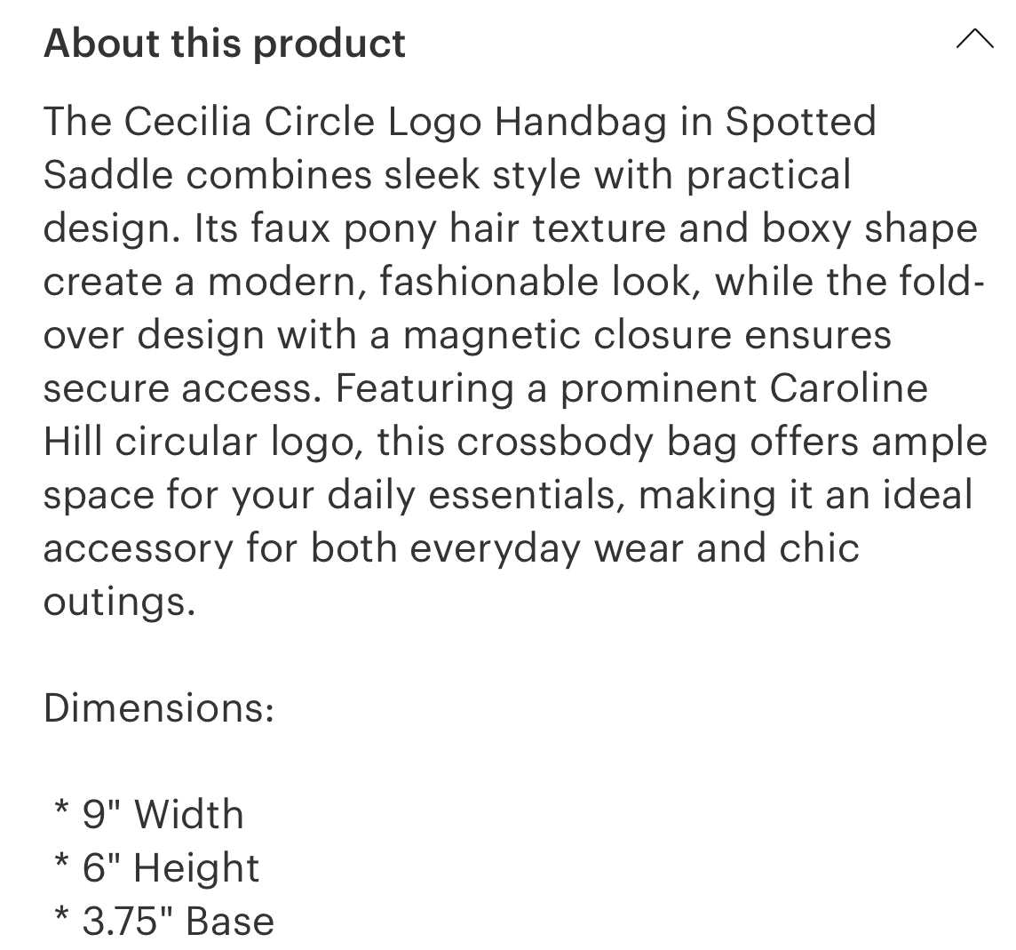 Cecilia spotted circle logo bag
