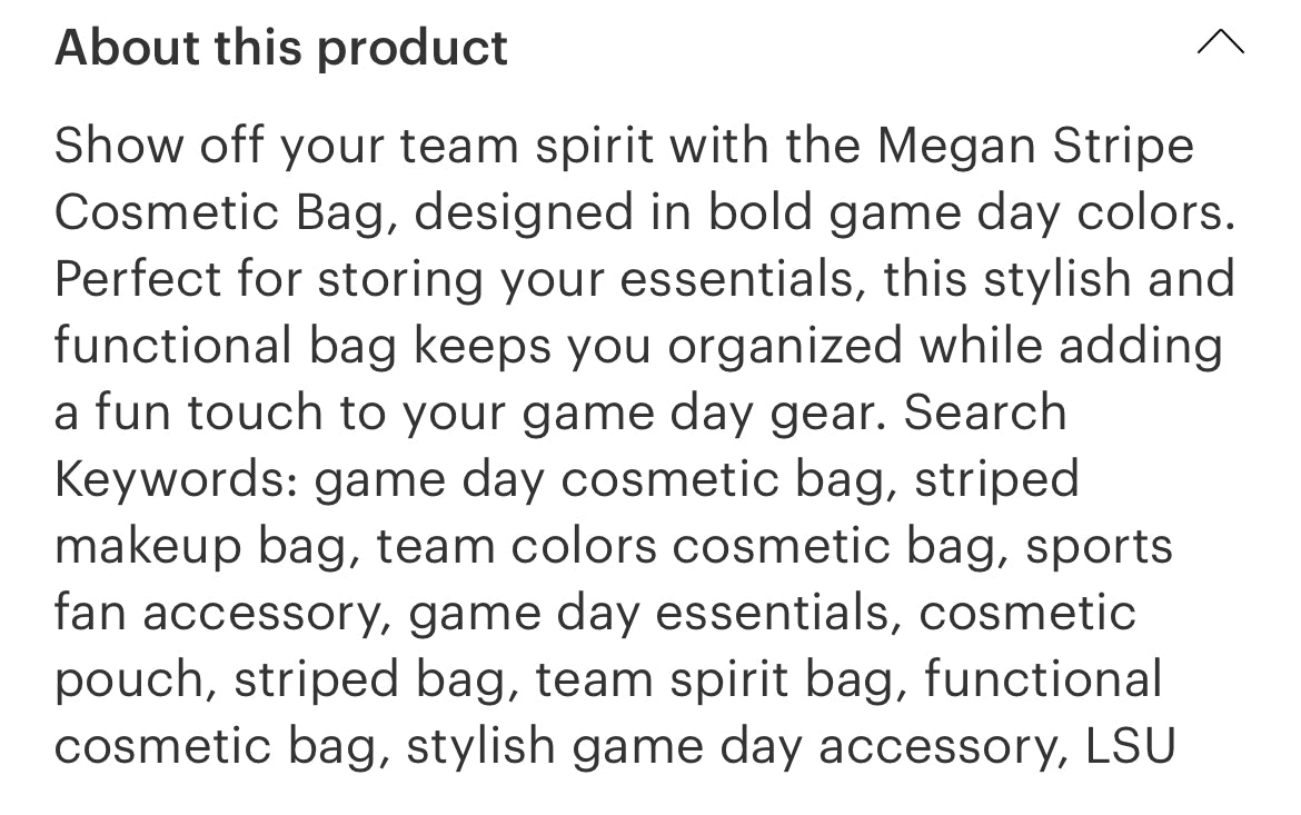 Megan stripe cosmetic bag