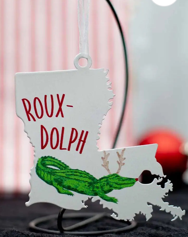 Roux-dolph Galvanized ornament- Louisiana alligator