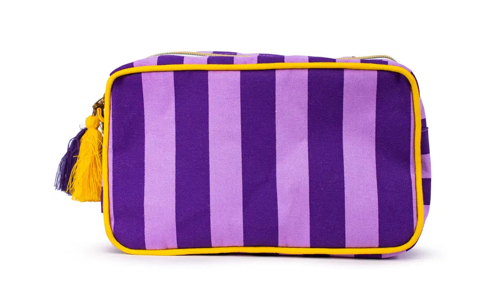 Megan stripe cosmetic bag