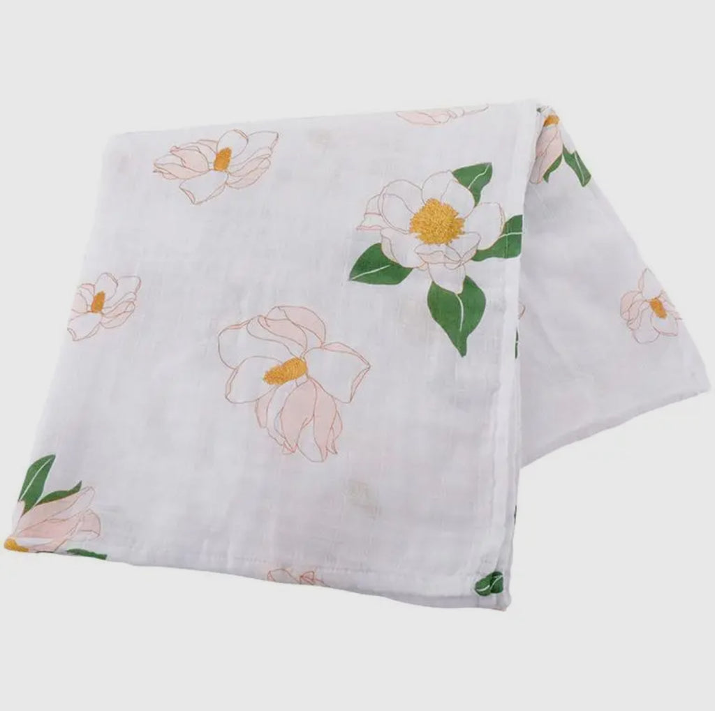 Southern Magnolia baby swaddle receiving blanket