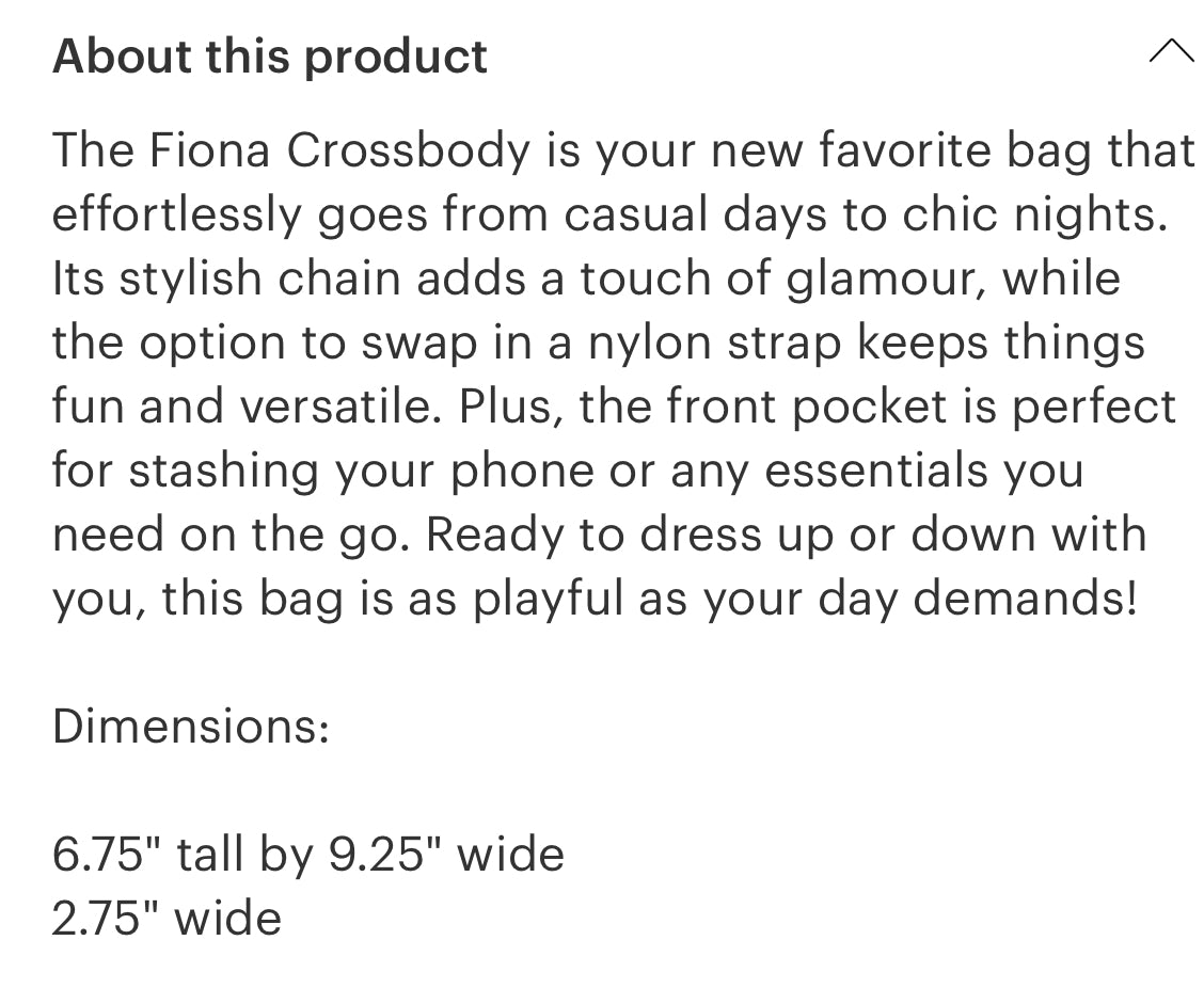 Saddle Fiona crossbody