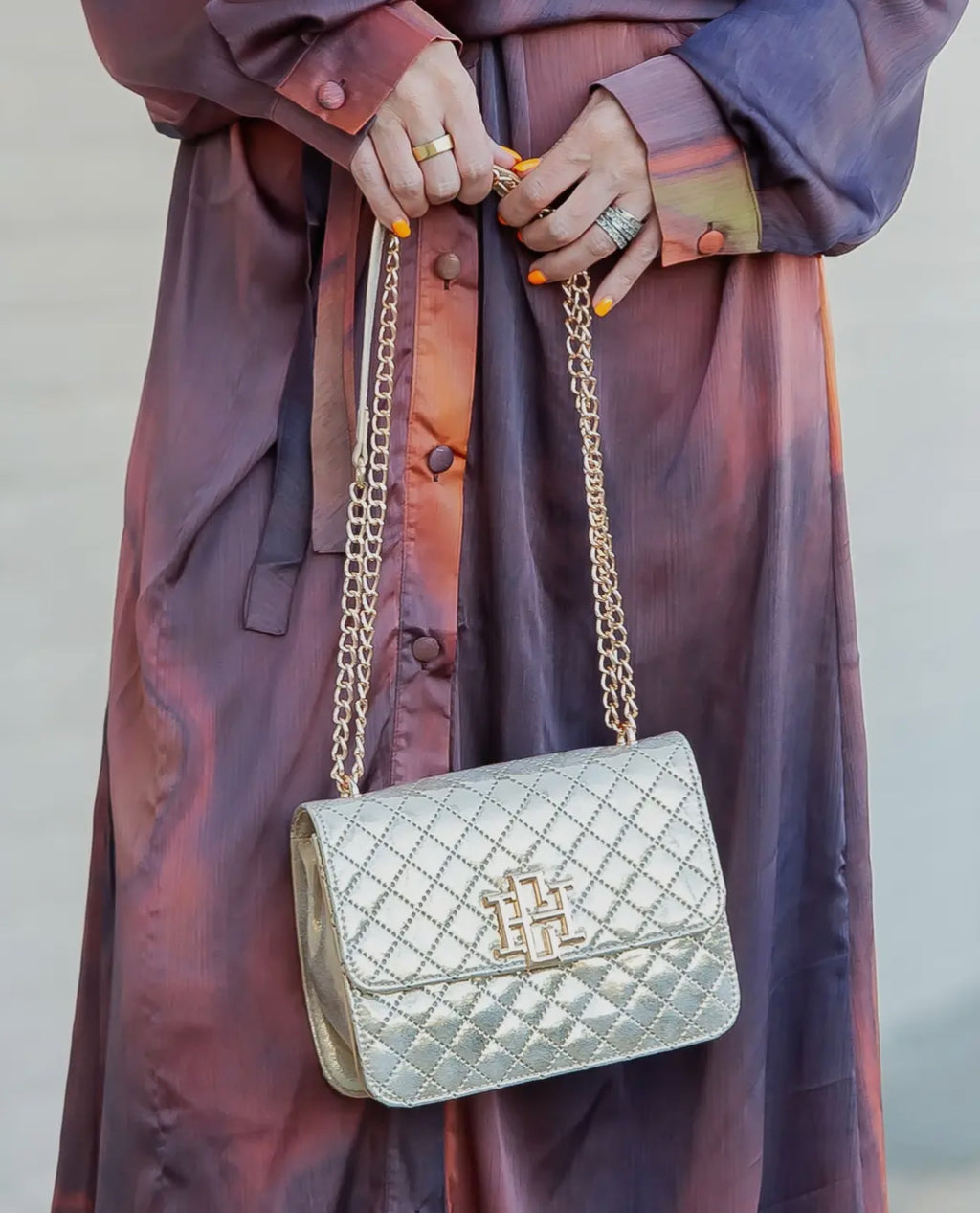 Champagne gold Rory cross body