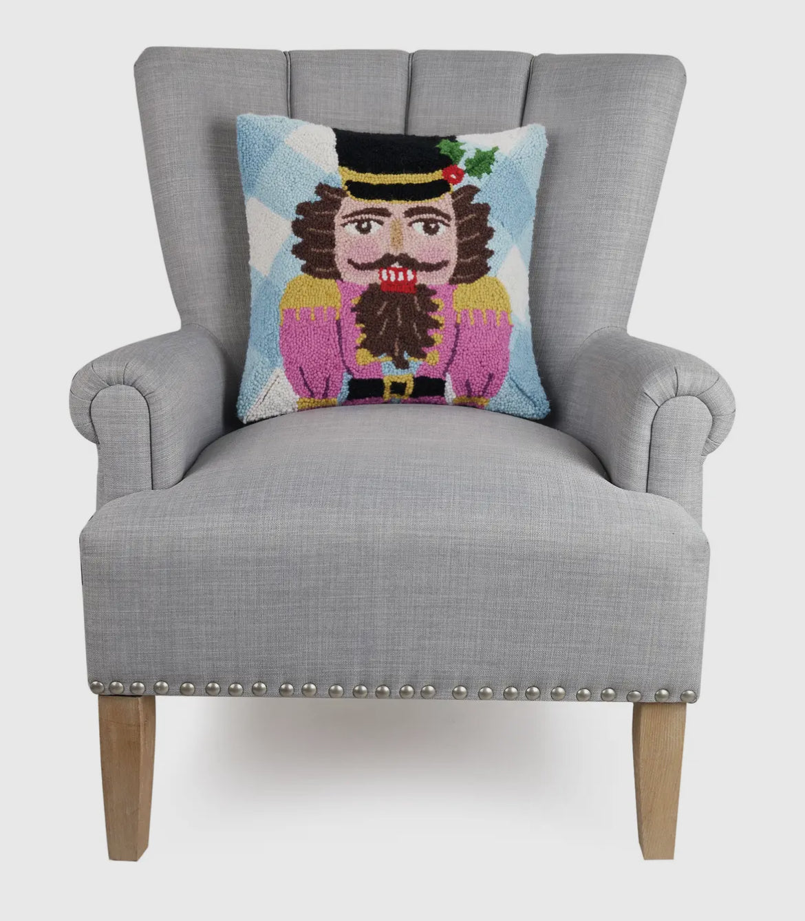 Festive Nutcracker hook pillow