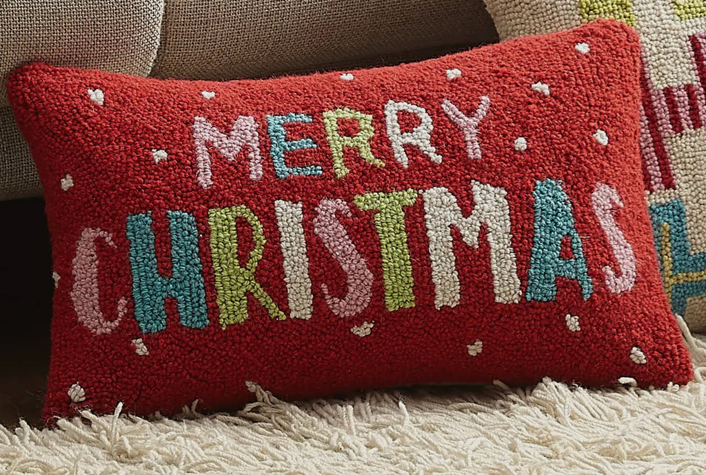 Merry Christmas Hook pillow- (seasonal item are not returnable)