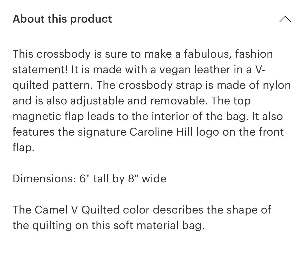 Camel v-quilted crossbody(Angela)