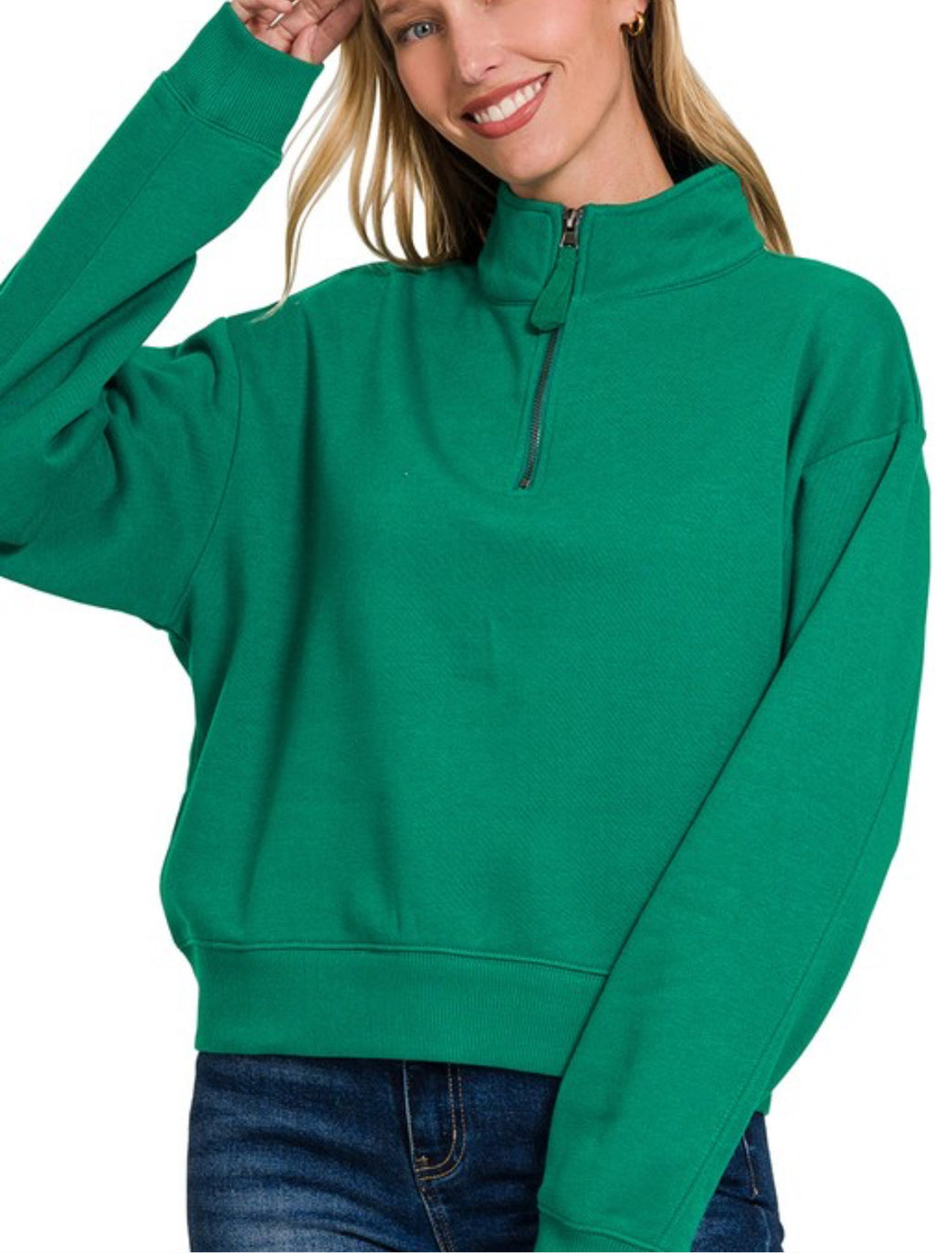 Forest Half zip fleece sweatshirt