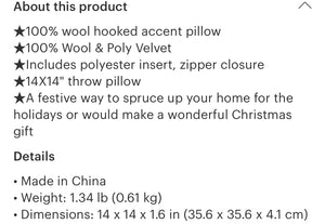 Holli Stripe nutcracker hook pillow