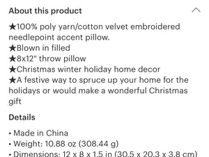 Dear Santa I Can Explain needlepoint pillow