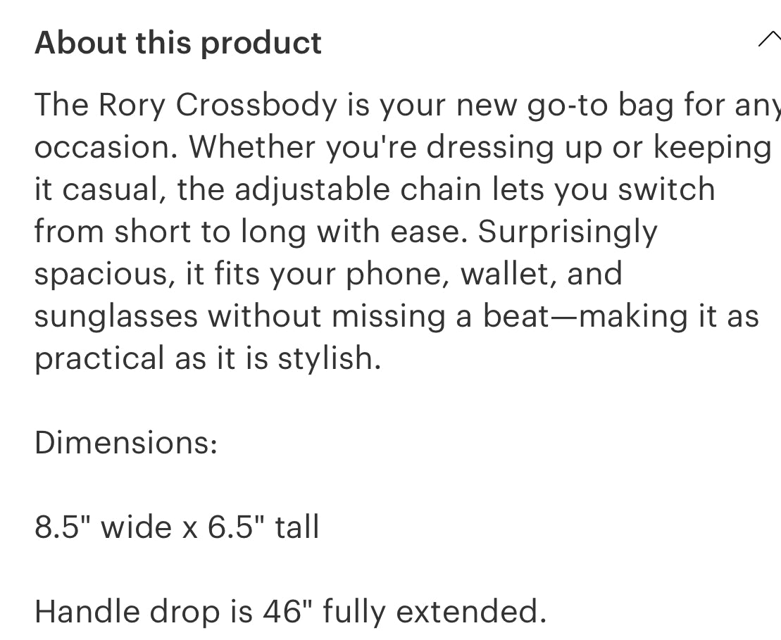 Champagne gold Rory cross body