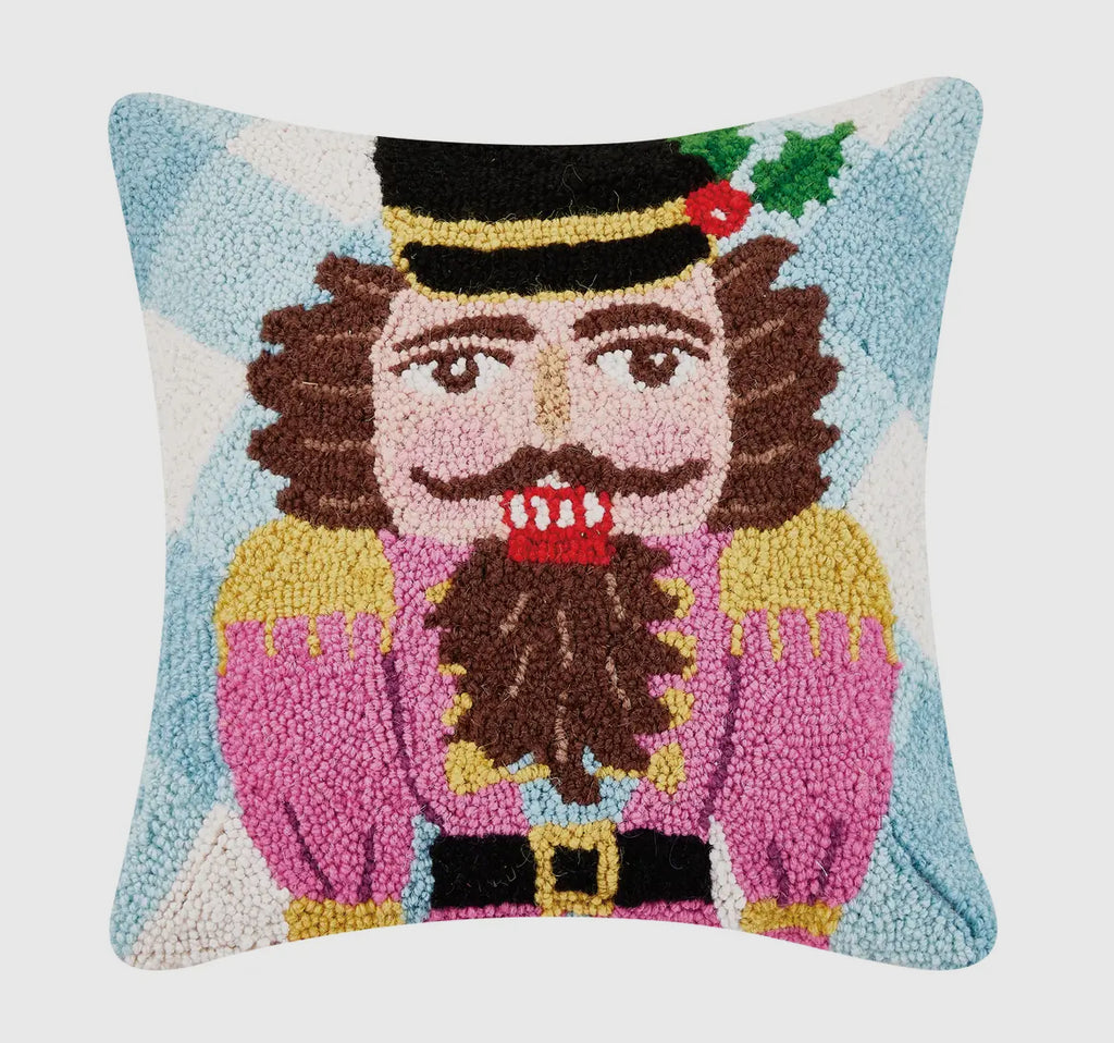 Festive Nutcracker hook pillow